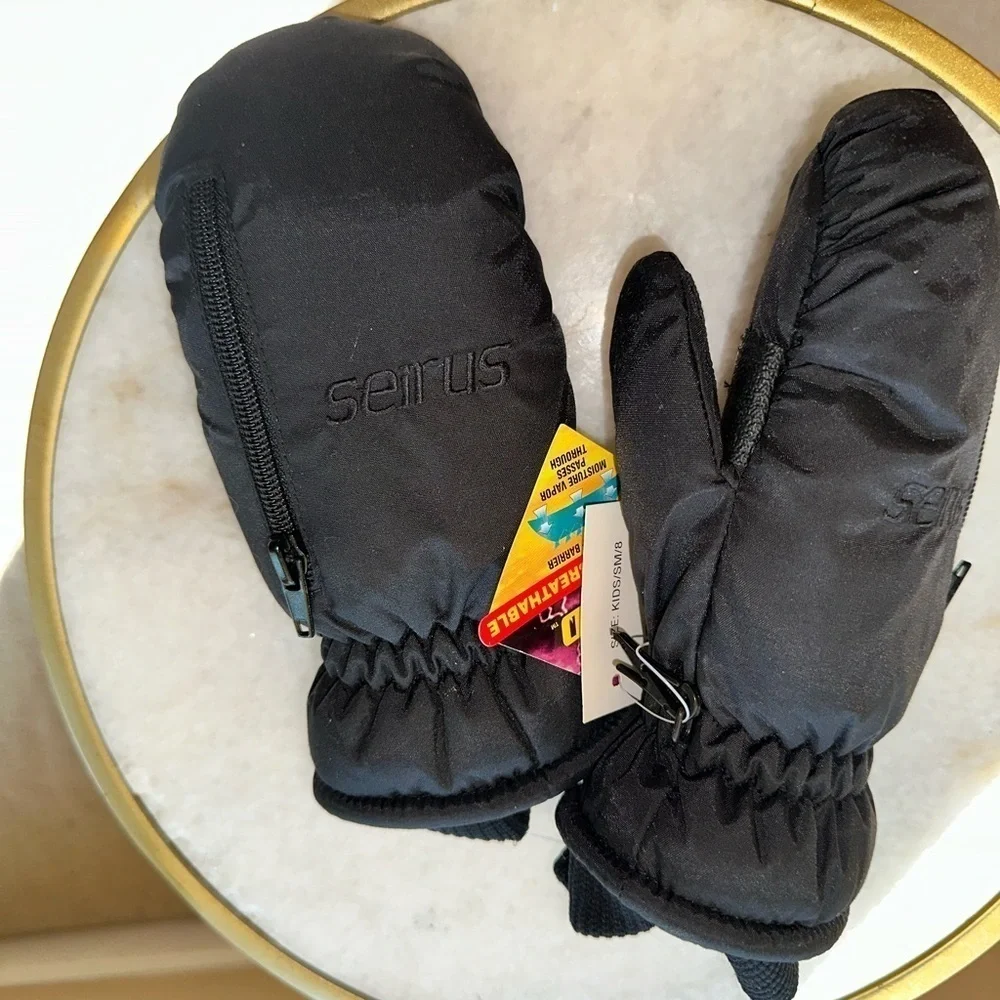 3/$25 Seirus Dry Hand Waterproof Breathable Kids Black Glove Insert - Small 8